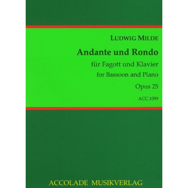 Milde: Andante and rondo for bassoon and piano