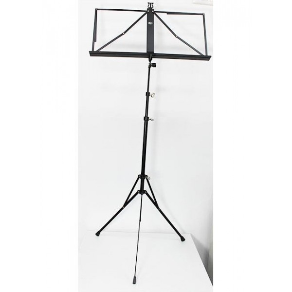 Atril de pie plegable de hierro color negro sin funda