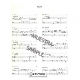 Boismortier, Joseph Bodin de, 9 petites sonates et chaconne for 2 violoncellos (Bassoons, Viole da gamba) op. 66