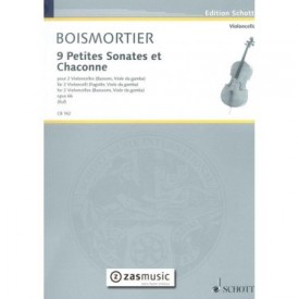 Boismortier, Joseph Bodin de, 9 petites sonates et chaconne for 2 violoncellos (Bassoons, Viole da gamba) op. 66