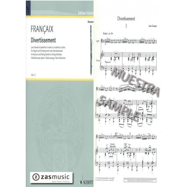 Françaix: Divertissement pour basson et quintette ou ochestre à cordes