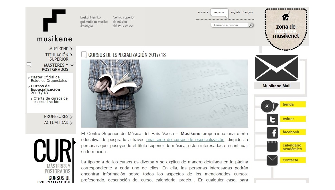 CURSOS DE ESPECIALIZACIÓN 2017/18