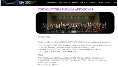 Audición FAGOT en la Real Orquesta Sinfónica de Sevilla